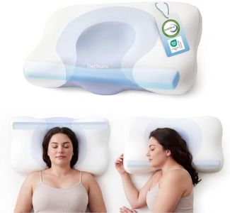 Bedsure Cervical Neck Pillow - Memory Foam Pillows for Ergonomic Orthopedic Pillow for Neck Pain Relief, Double - Sided Design Shape Gently Cradles Head & Provides for Side & Back Sleepers