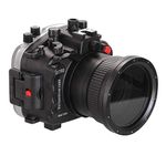 Seafrog 40m/130ft Professional Waterproof Diving Housing Case with Standard Flat Port,for Sony A7III A7RIII A7R3 A7M3 28-70mm