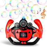 Bubble Machine, Portable Automatic Bubble Machine for Kids, 3000+ Bubbles/Min，Bubble Summer Toys with Music & Light, Indoor/Outdoor Games Birthday Party, Best Gift for 3 4 5 6 7 8 Year Old boy