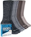 Doctor's Select Diabetic Socks for Men and Women - 4 Pairs Neuropathy Socks | Socks for Diabetics Men | Mens Diabetic Socks