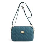 YANAIER Crossbody Bag for Women Small Cell Phone Purse Quilted Shoulder Bag Wallet For Gilrs Acid blue