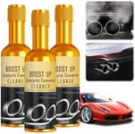 Timeno 3Pcs Catalytic Converter Cleaner, Boost Up Catalytic Convertor Cleaner, Pipe Carbon Removal Cleaner Treatment Additive Oil, Fuel System Treatment Oil Additive for Gas and Diesel Car