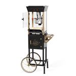 Nostalgia CCP510BK Vintage Popcorn Cart, 8-Ounce, Black