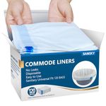 Sameky Commode Liners for Bedside Portable Toilet Chair Bucket | Value Pack 120 Count Universal Fit | Bedside Commode Liners | Leak Proof & Odorless Portable Toilet Bags for Adult