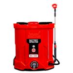 Balwaan Krishi 20L Battery Sprayer (Red) |12V 12Ah Double Motor High Pressure 20ft Spray | Rechargeable Knapsack Pump for Agriculture Farming Gardening Chemical Fertilizer & Sanitizer | BS-22D