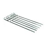 Best of Barbecue Stainless Steel Grilling Kabob Skewers (Set of 6) / 17" by 3/8" - Durable and Reusable Customer Favorite - SR8025