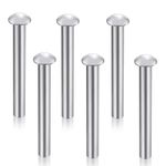 6 Pcs Rivet,Solid Round Head Aluminum Rivets,Countersunk Solid Rivets for Shovel Spade Fork Rake Hoe Handle Repair Garden Lawnmower Industrial Household Use(50 x 6 mm)