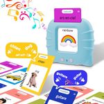 Talking Flash Cards for Toddlers 1-2 Years, 510 Words Speech Therapy Toys Audible Flash Cards Early Educational Toys for 3 4 5 6 Year Old, Bilingual Flash Cards Learning Toys for Kids Birthday Gift