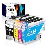 Vintella LC424 Ink Cartridges Multipack Replacement for Brother LC-424 LC 424 LC424XL LC-424VAL LC424VAL LC 424 XL Multipack for BrotherDCP-J1200W DCP-J1200WE J1200W J1200WE Printers (4-Pack)