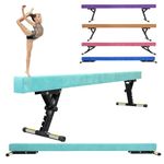 SportBob Gymnastics Beam Adjustable 244cm, 8ft High and Low Floor Balance Beam, Gymnastics Balance Beam for Kids Children Girls Training, Home Gym Equipment for All Gymnastic