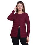 Varenyam Designer Woollen Cardigan(8453MagentaL)