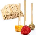 200 Bamboo Appetizer Forks, 3.5" Di