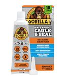 Gorilla 100% Silicone Caulk, Waterproof Sealant, 2.8oz Squeeze Tube (Pack of 1) – Clear -10 Year Mold Resistant Kitchen, Window, Bath, Marine, Door and More