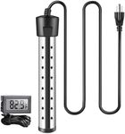 Immersion Water Heater, 1500W Pool Heater with Intelligent Temperature Control and Digital LCD Thermometer, Portable Electric Water Heater for Multiple Uses, Heat 5 Gallons of Water in Minutes