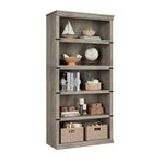 IDEALHOUSE 5 Tier Bookcase, Farmhouse Book Shelf with Storage Open Display Bookshelves, 71" Tall Book Case Wooden 5 Shelf Bookcase Home Decor Furniture for Home Office, Living Room, Bed Room - Grey