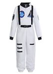 ReliBeauty Boys Girls Kids Children Astronaut Role Play Costume, White, 10