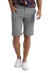 westAce Mens Summer Chino Shorts Slim-fit 9" Classic Cotton Casual Golf Beach Joggers Essential Half Pant All Waist Size 30-40 (Grey, 36W)