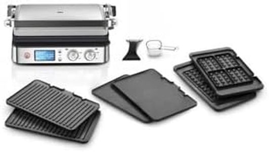 Braun MultiGrill 9 CG 9047, Appareil Panini Électrique avec Plaques de Grillage, Cuisson, Gaufres, 2 Thermostats Indépendants, 3 Positions Cuisson, Plaques Lavables au Lave-Vaisselle, 2000W, Noir/Inox
