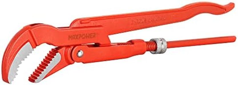 MAXPOWER 12 inch Swedish Pipe Wrench, 45 Degree Angled Jaw