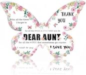 Acrylic Aunt Gift Auntie Desk Decor Present - Aunt Gift from Niece - To My Aunt Decorative Clear Acrylic Desk Plaque Sign - Great Aunt Gifts - Decor Gifts for Aunt Acrylic Desk Signs