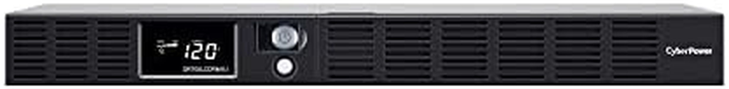 CyberPower OR700LCDRM1U Smart App LCD UPS, 700VA/400W, 6 Outlets, AVR, 1U Rackmount