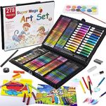 SFSUMART 278PC Art Set for Kids, Coloring Drawing Art Supplies, Markers Crayon Colour Pencils Set, Gifts for Budding Artists Children Girls Boys Aged 3+ - White