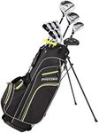 Precise M3 Tall Men's Right Handed Complete Golf Club Set (6'1" to 6'4") Include: 460cc Driver, 3 Wood, 21* Hybrid, 6-9 Irons, Pitching Wedge, Putter, Deluxe Stand Bag & 3 Headcovers, Black Lime