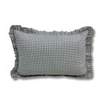 Sleepy Threads Decorative Grey Checkered Pillow Cover with Frills – 27x18 Inch Throw Pillow for Bedroom, Sofa, Living Room, Couch, and Deewan