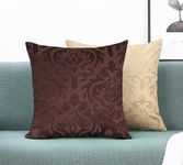 STARNSTYLE Velvet Decorative Cushion Cover 12x12 Inch - Set of 2, Soft Solid Damask Square Throw Pillow Covers for Sofa, Living Room or Home Decor - 30x30 cm