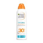 Garnier Ambre Solaire Face SPF Invisible Protect Dry Mist SPF 30, Fast Absorbing, High UVA & UVB Protection, Water Resistant, Invisible Finish, Non-Sticky 150ml