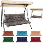 aeTHEric Outdoor Cushions for Patio Furniture, Patio Furniture Cushions with Straps and backrest, 59x39 inches, 4" Thick,Porch Swing Cushions for Backyard and Garden