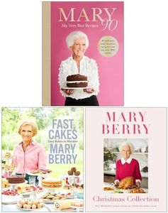 Mary Berry Collection 3 Books Set (Mary 90, Fast Cakes Easy Bakes in Minutes & Mary Berry's Christmas Collection)