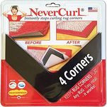 NeverCurl Best V Shape Design Gripper to Instantly Stops Rug Corner Curling. Safe for Wood Floors. for Indoor & Outdoor Rugs - Not an Anti-Slip pad - Made USA - Patented