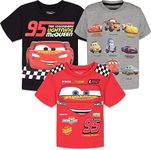 Disney Pixar Cars Lightning McQueen Tow Mater Toddler Boys 3 Pack Graphic T-Shirts Multicolor 3T