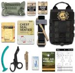 RHINO RESCUE IFAK, Molle Trauma Kit, First Aid Kit, EMT Tactical Pouch, Haemorrhage Control for Military Combat, Camping, Hiking (Black)