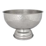 Rink Drink Stainless Steel Champagne Ice Bucket - 35cm Hammered - 1x Home Pub Garden Table Wine Champagne Water Beer Bottle Drinks Cooler
