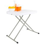 Everyday Home 75-TAB1000 Folding Table and TV Tray by, 26" X 18" X 27" (Great for Laptops) , White