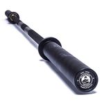 Powerlifting Bar 2.0 [Bells of Steel] Heavy-Duty Power Barbell | Olympic Bar for Powerlifting Barbell | Aggressive Knurling, 29mm Diameter, 44 lb Power Bar Weight, 1500lb Capacity, Black Cerakote