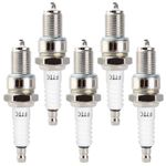 QAZAKY Pack-of-5 Spark Plug F7TC for Generator GX120 GX160 GX200 GX240 GX270 GX340 GX390 GCV135 GCV160 GCV190 Go Kart Mini Bike Lawnmower Tractor Rototiller Water Pump Tillage Polishing Machine BP7ES