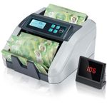 MUNBYN Money Counter Machine Canadian, Add+Batch Mode Bill Counter, UV/MG/IR Detection, USD/EUR Bill Counter, 1100 Bills/min, LCD Display, 2 Years Warranty, IMC51 Gray