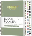 Budget Planner - Monthly Budget Book with Expense Tracker Notebook, A5(6.1" x 8.5") Financial Planner & Account Book to Take Control of Your Money, Bill Organizer With Pockets and Stickers - Green