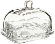 Abbott Collection Large Rectangle Covered Butter Dish with Lid, Clear Glass (6.5" Long)