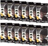 Qfitt (12 Pack) Spandex Dome Style Ultra Stretch Wig Cap #5017