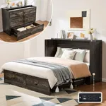 AMERLIFE Queen Murphy Bed Cabinet w