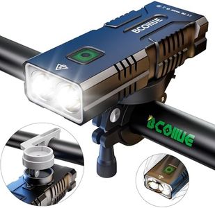 BCOIIUE Bike Headlight,Super Bright 10000 Lumen Bike Light 8 Mode,high Lumen Continuous Output Bike Lights for Night Riding Rechargeable,Compatible with Garmin Mount (Continuous output198.5°F)