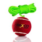 BOXCO Velociy Heavy Weight Hanging Tennis Cricket Ball for Match Practice & Training, Hanging Cricket Ball for Indoor/Outdoor Knocking (Maroon, Pack of 1)