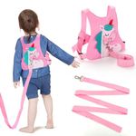 Baby Reins for Walking, Toddler Backpack with Reins Baby Reins Safety Leash Baby Toddler Anti Lost Belt Reins for Toddlers Boys and Girls 8-60 Months(Pink Pony)