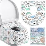 YIHATA 20Pcs Disposable Toilet Seat Covers for Kids and Adults, Toddlers Potty Training in Public Restrooms Travel Hotel Bathroom, Extra Large Size, Individually Wrapped, Waterproof Anti Slip