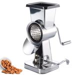 Westmark Almond Drum Mill Made Of Stainless Steel With 2 Grinding Drums And Suction Base, Height: 21 cm, Stainless Steel/Plastic, Exklusiv, Silver/Black, 97172260