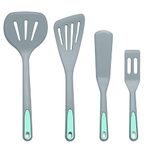 To encounter Silicone Spatula Set, Fish Spatula, Mini Brownie Serving Spatula, Round Pancake Turner Spatula, Heat-Resistant Flexible Nonstick Silicone, Dishwasher Safe, Set of 4